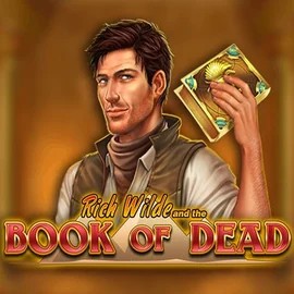 Book of Dead online game logo by Play'n GO on wynsscasino.com