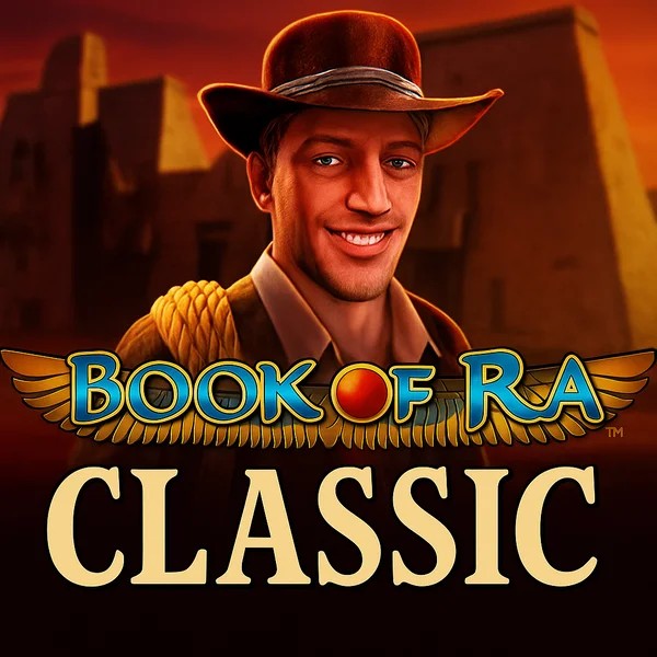 Book of Ra Classic logo by Novomatic at Wyns Casino