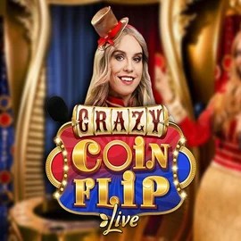 Crazy Coin Flip online game logo by Evolution on wynsscasino.com