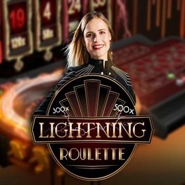 Official Live Casino logo: Lightning Roulette by Evolution at Wyns Casino