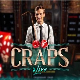 Official Live Casino logo: Live Craps by Evolution at Wyns Casino