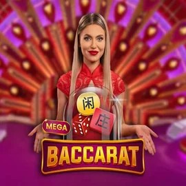 Mega Baccarat slot icon by Pragmatic Play, available at Wyns Casino